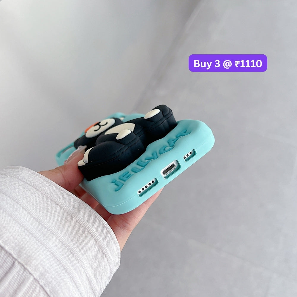 Jelly Cat Stand TPU (Soft) Silicone Phone Case | Mobile Cover - iPhone 13 Pro Max