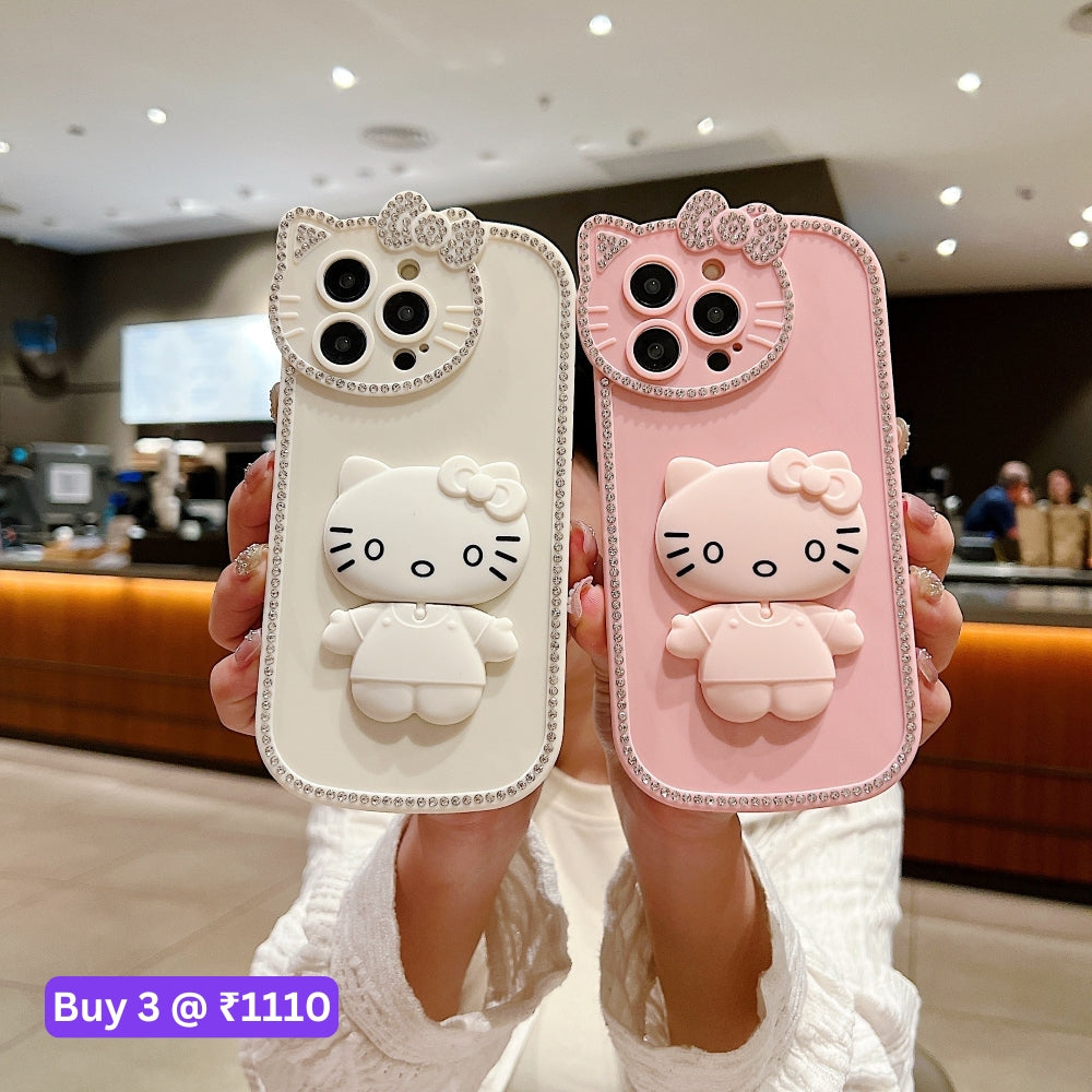Kitty Mirror Stand TPU (Soft) Phone Case - iPhone 15 Pro Max