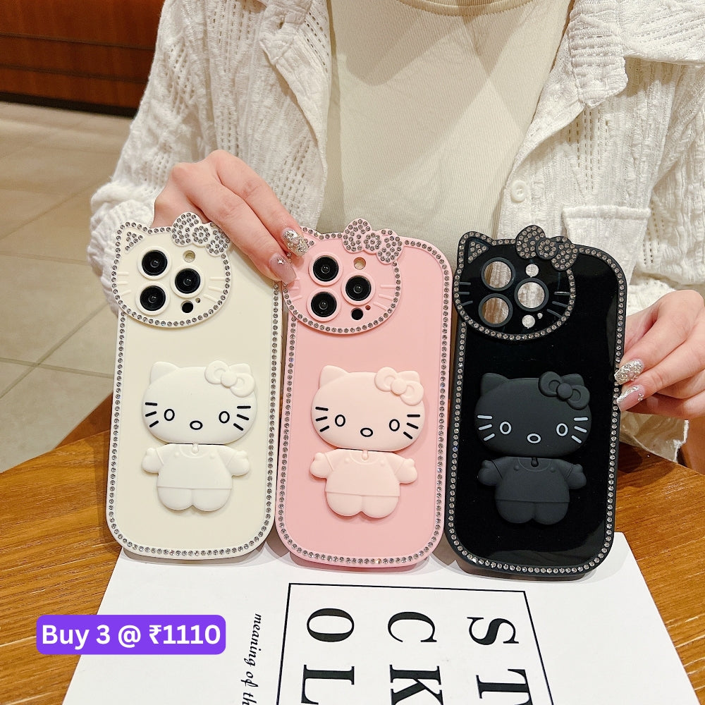 Kitty Mirror Stand TPU (Soft) Phone Case - iPhone 15 Pro Max