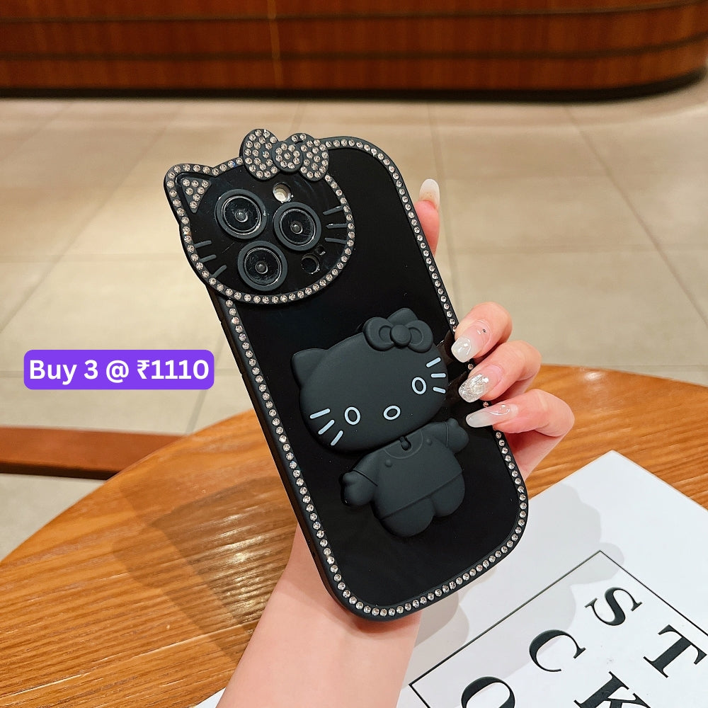 Kitty Mirror Stand TPU (Soft) Phone Case - iPhone 15 Pro Max