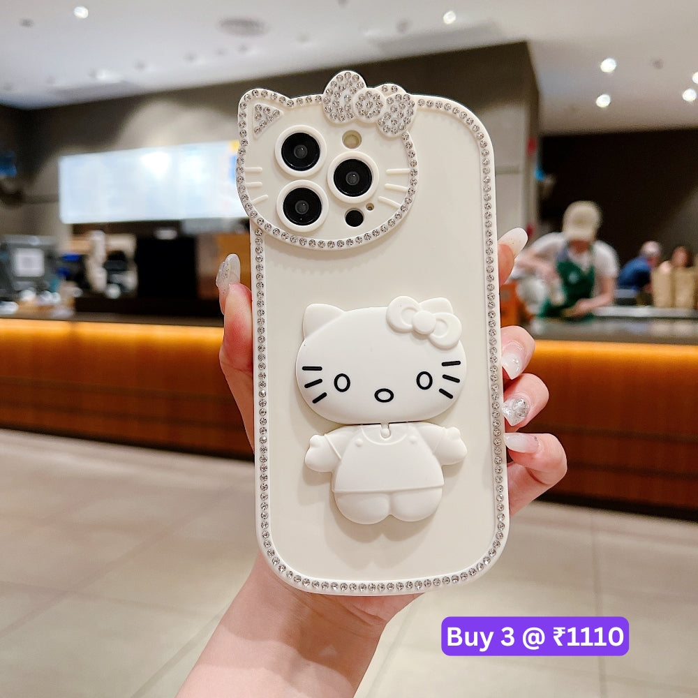 Kitty Mirror Stand TPU (Soft) Phone Case - iPhone 15 Pro Max