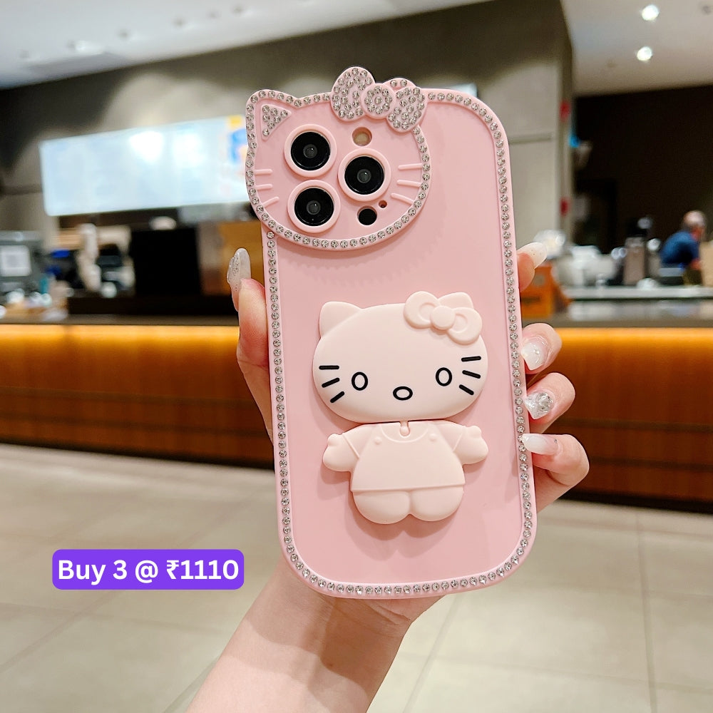 Kitty Mirror Stand TPU (Soft) Phone Case - iPhone 15 Pro Max