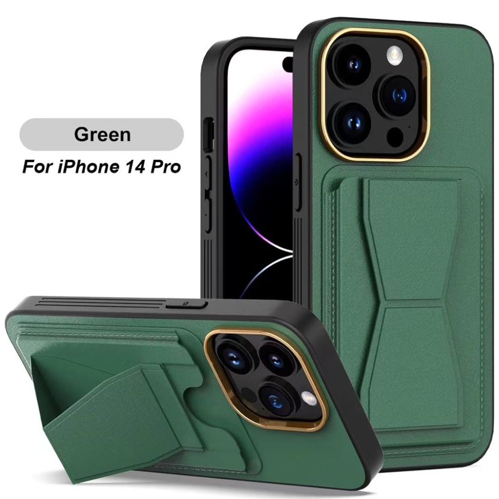 Luxury Leather Solid Colour Phone case with Pocket Stand - iPhone 11