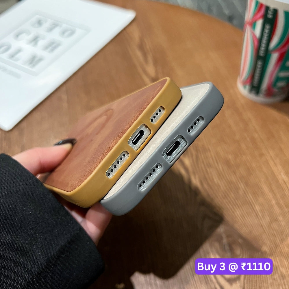 Leather Melded PC (Hard) Phone Case - Oppo A54 (4G)