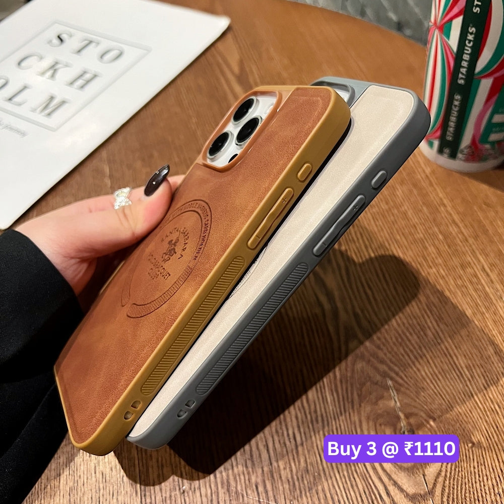 Leather Melded PC (Hard) Phone Case - Oppo A54 (4G)