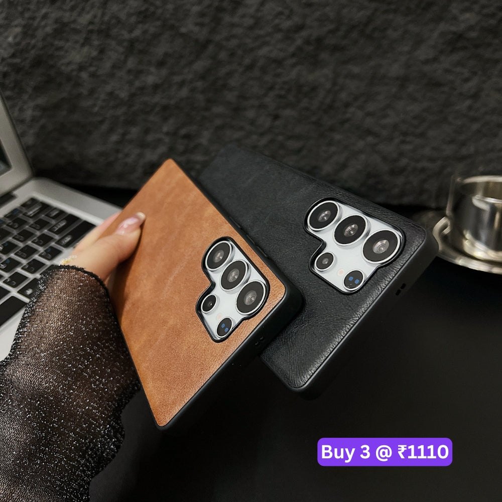 Leather PC (Hard) Shockproof Phone Case - Samsung S24