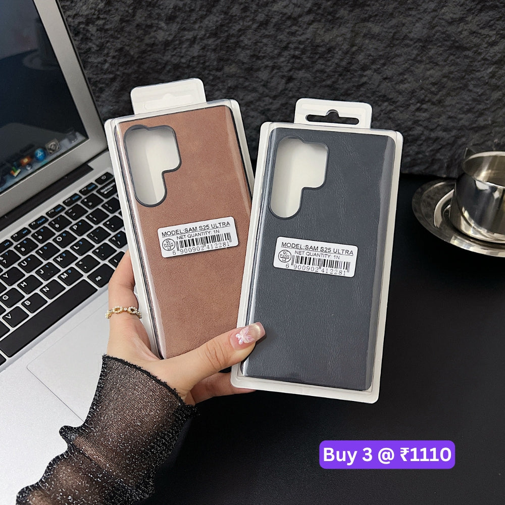 Leather PC (Hard) Shockproof Phone Case - Samsung S24