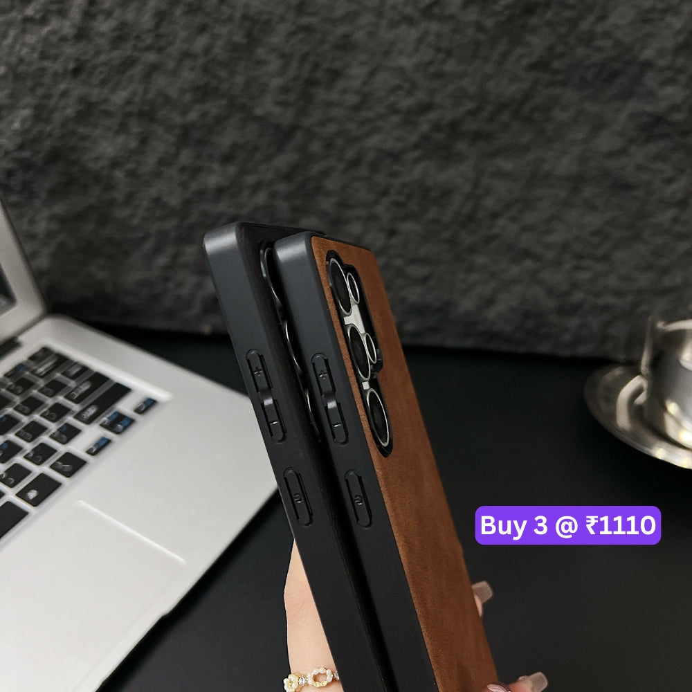 Leather PC (Hard) Shockproof Phone Case - Samsung S25