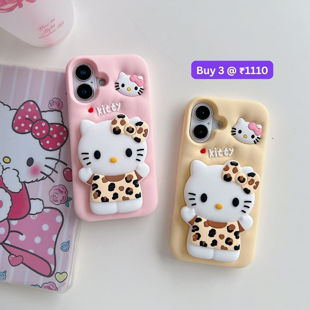 Leopard Print Cat Holder Silicone Phone Case | Mobile Cover - iPhone 12 Pro Max
