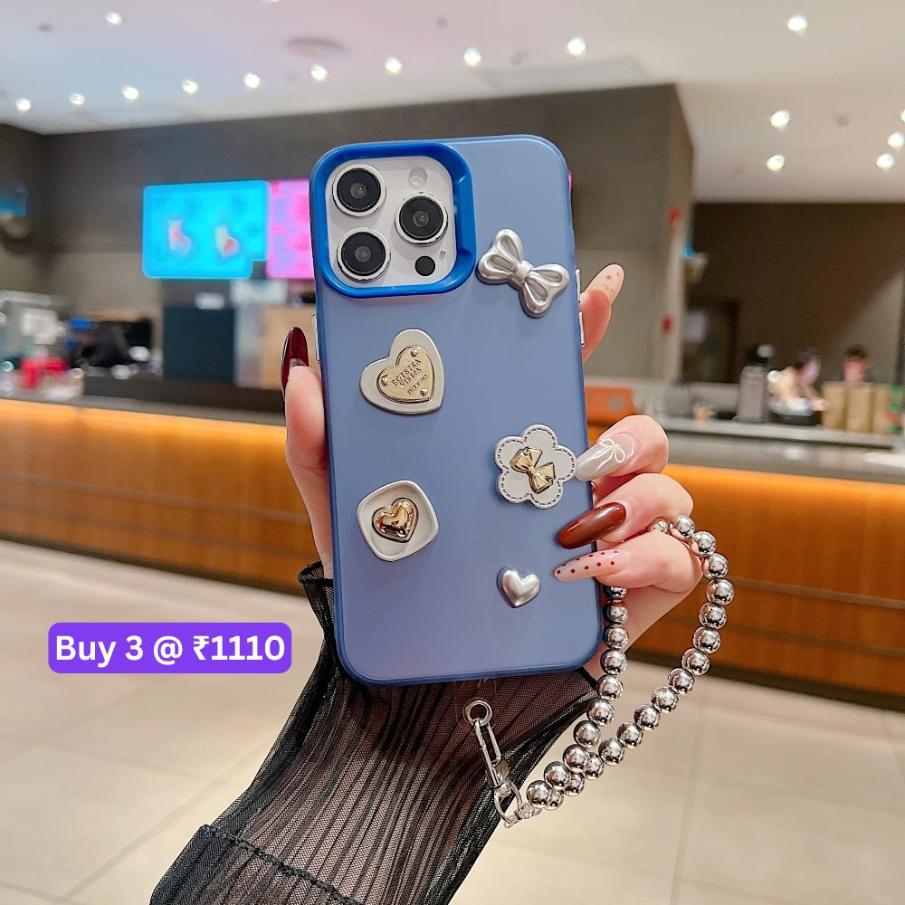 Love Bow Charm Fashionable Protective PC (Hard) Phone Case - Vivo Y16