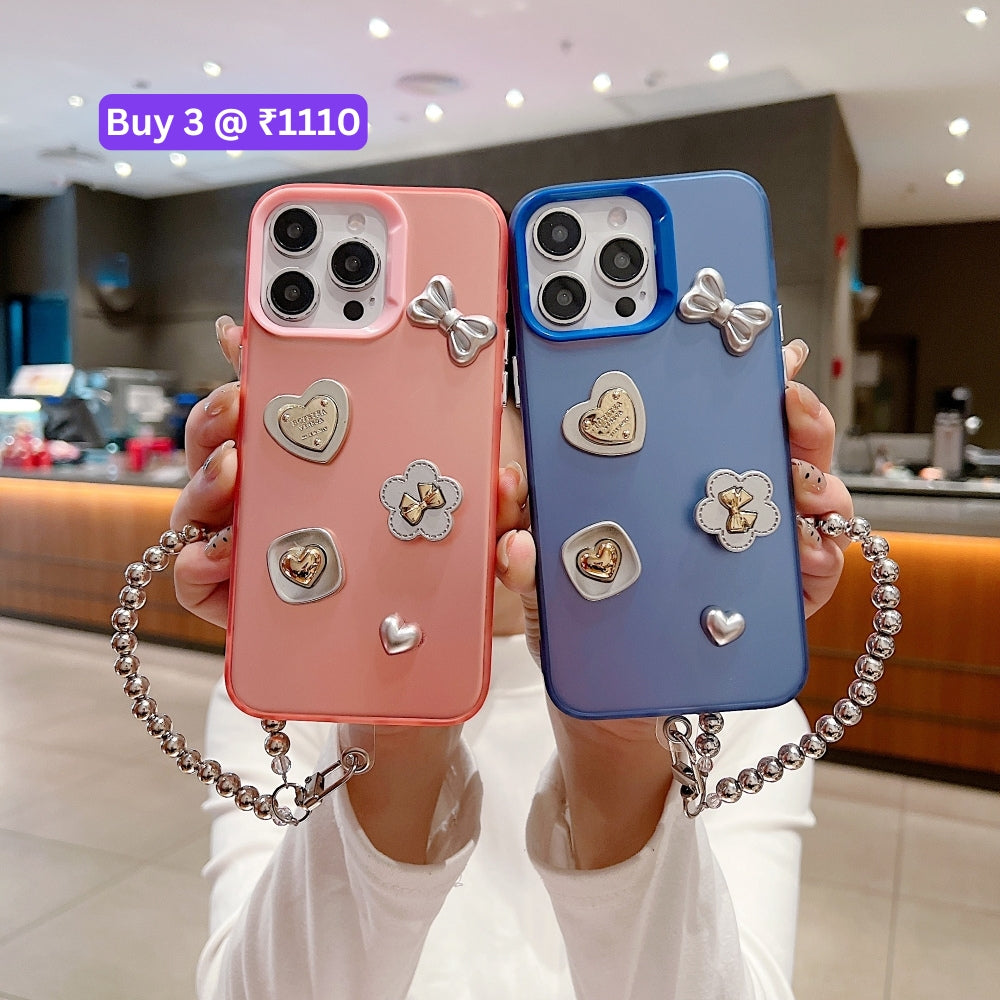 Love Bow Charm Fashionable Protective PC (Hard) Phone Case - Vivo Y12