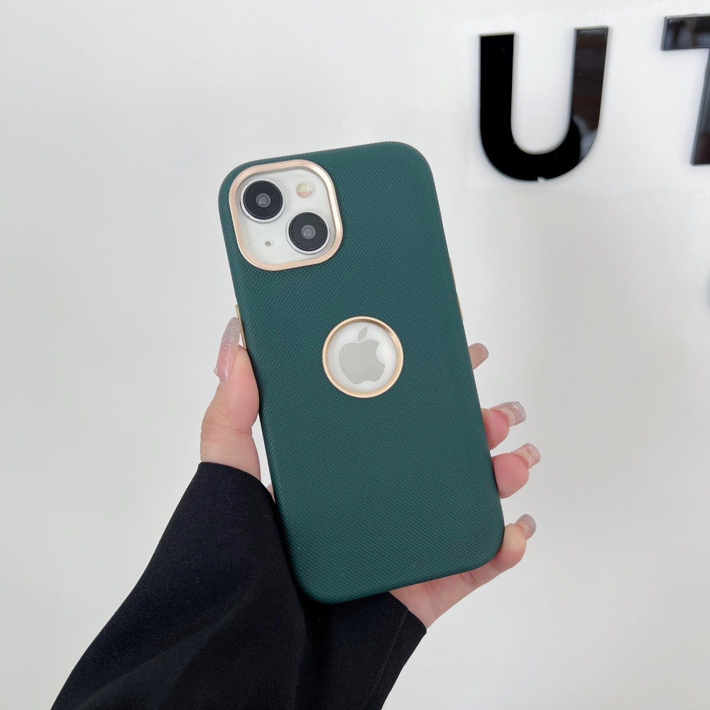 Luxurious PC (Hard) Electroplated Phone Case with Logo Cut - iPhone 15 Pro Max