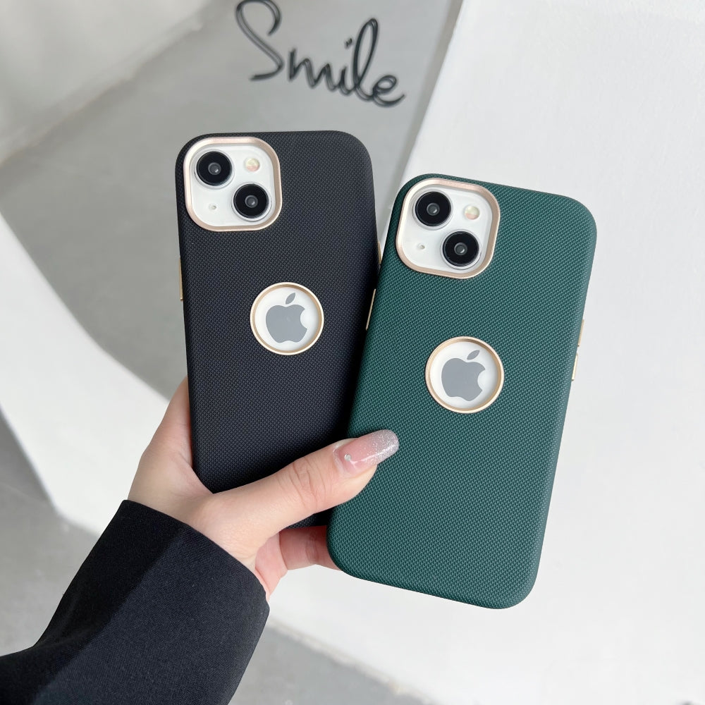 Luxurious PC (Hard) Electroplated Phone Case with Logo Cut - iPhone 15 Pro Max