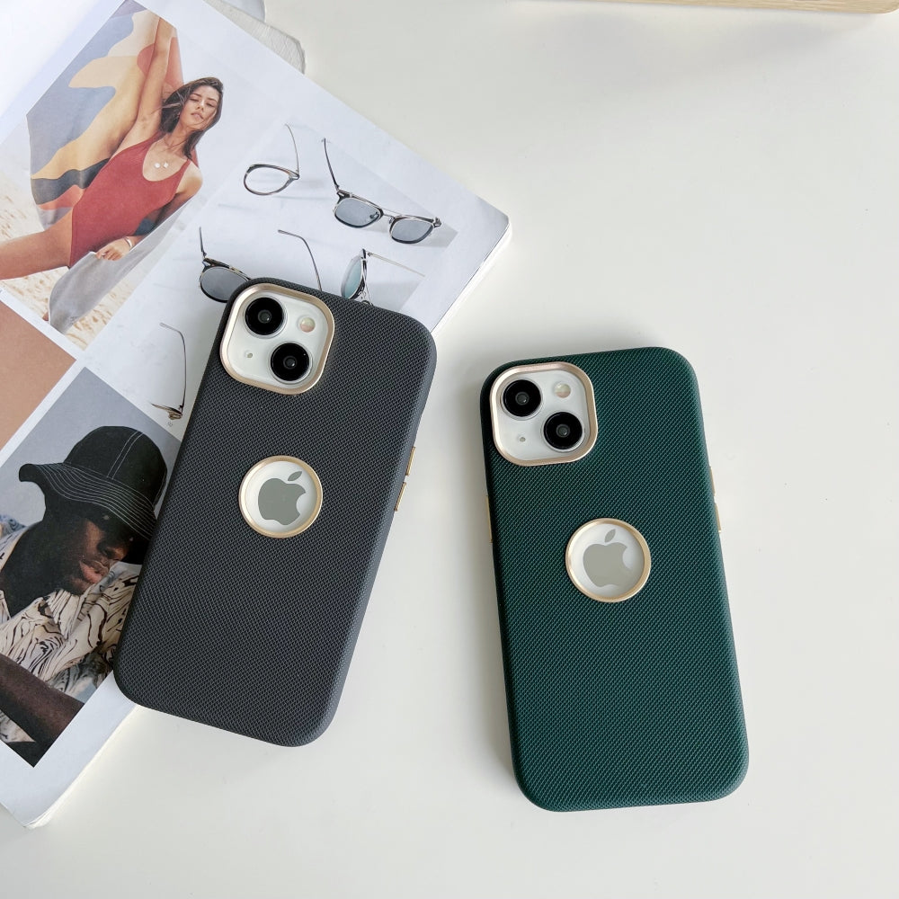 Luxurious PC (Hard) Electroplated Phone Case with Logo Cut - iPhone 15 Pro Max