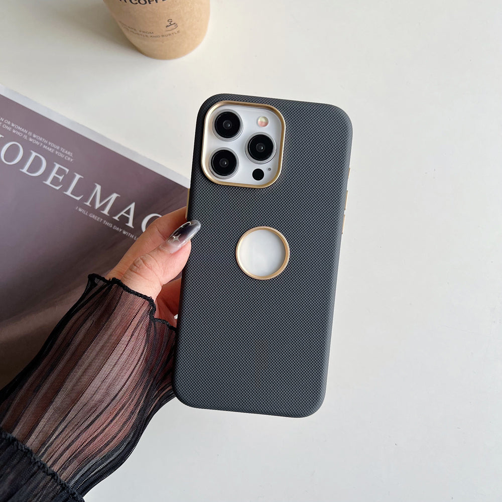 Luxurious PC (Hard) Electroplated Phone Case with Logo Cut - iPhone 15 Pro Max