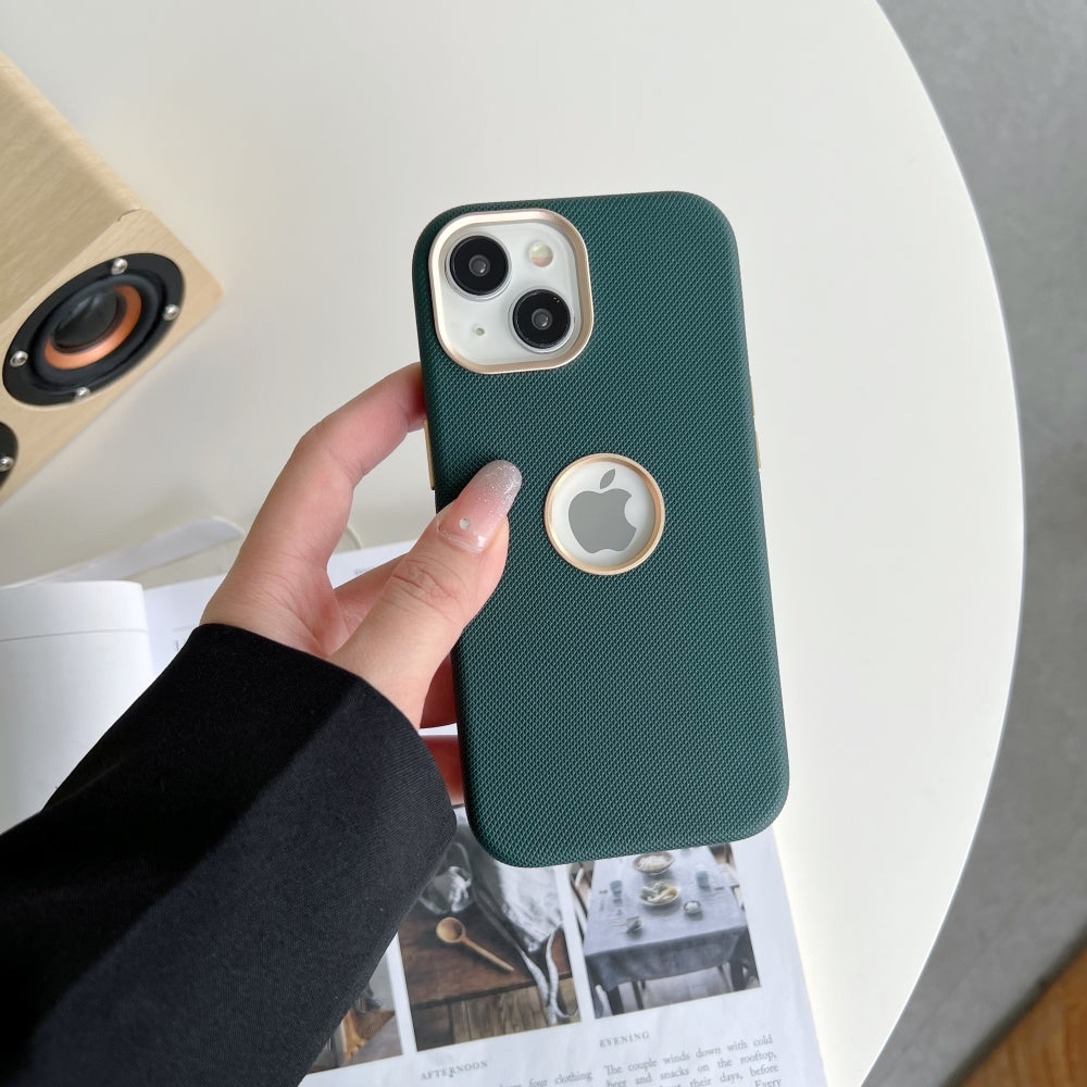 Luxurious PC (Hard) Electroplated Phone Case with Logo Cut - iPhone 15 Pro