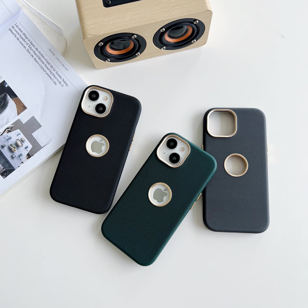 Luxurious PC (Hard) Electroplated Phone Case with Logo Cut - iPhone 15 Pro Max