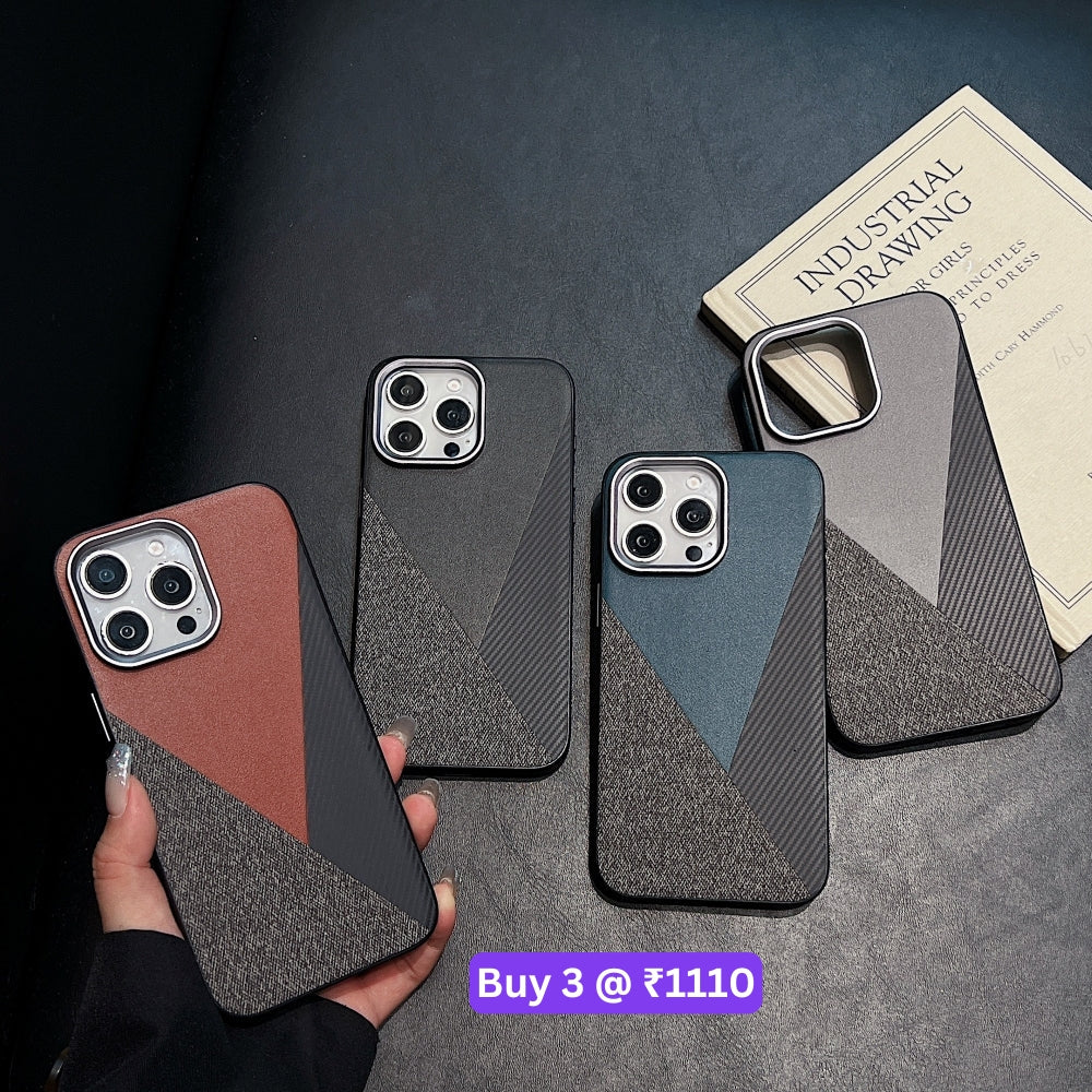 Luxury Slim Thin PC (Hard) Textured Phone Case - iPhone 15 Pro Max