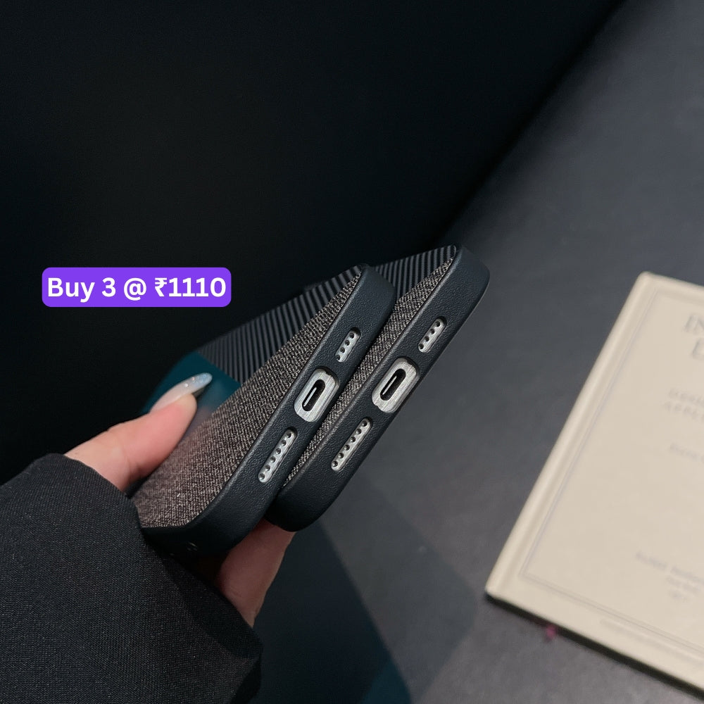 Luxury Slim Thin PC (Hard) Textured Phone Case - iPhone 15 Pro Max