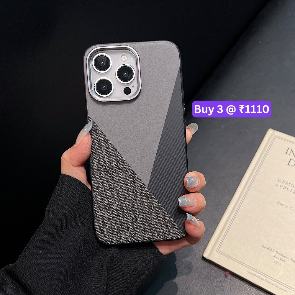 Luxury Slim Thin PC (Hard) Textured Phone Case - iPhone 15 Pro Max