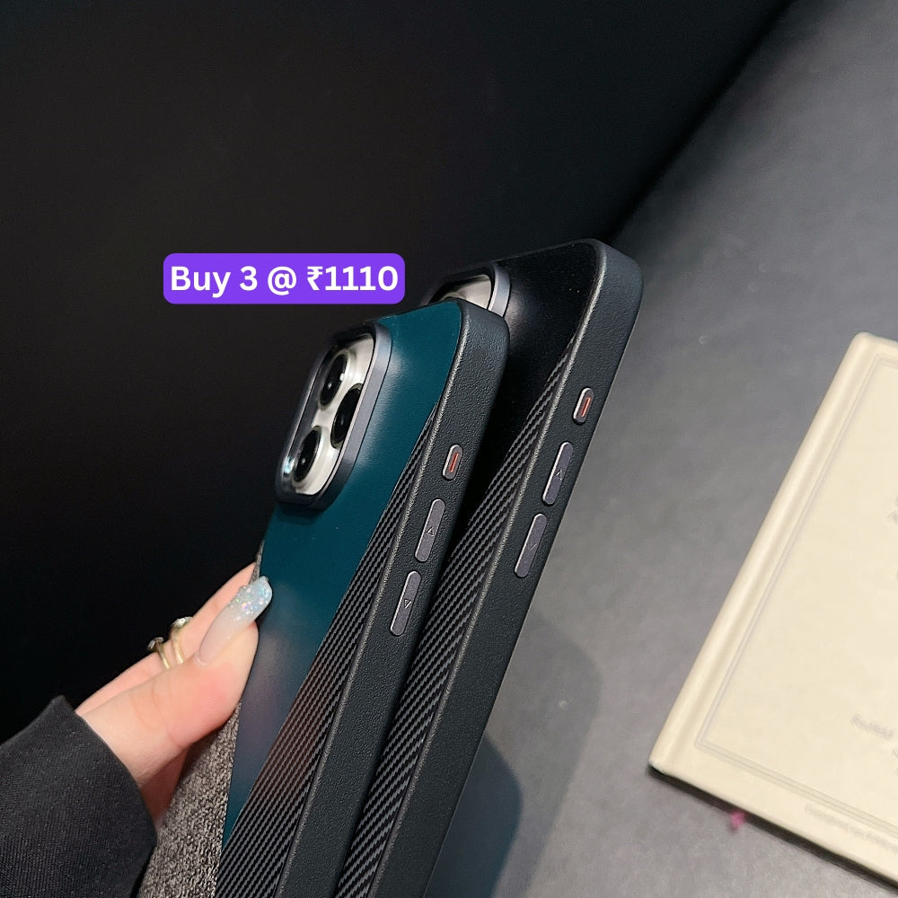 Luxury Slim Thin PC (Hard) Textured Phone Case - iPhone 15 Pro Max