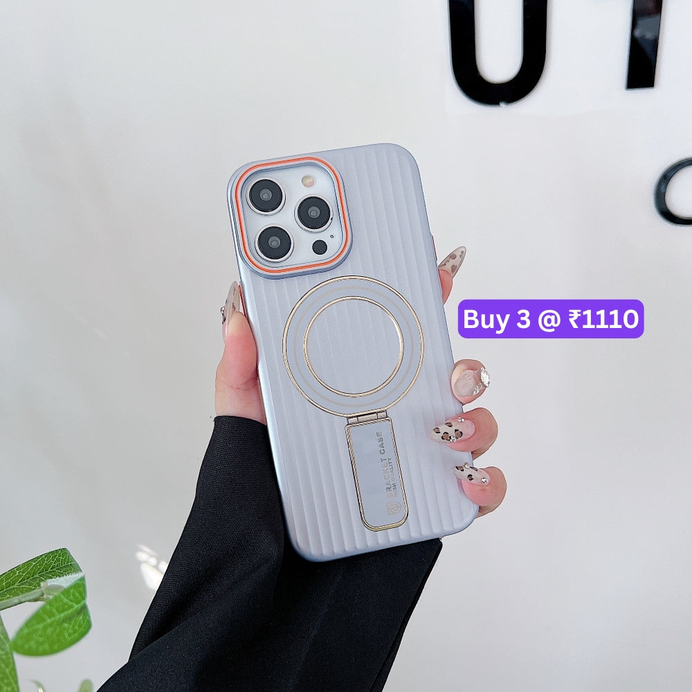 Luxury Stand Magnetic Charge Phone Case - iPhone 16 Plus