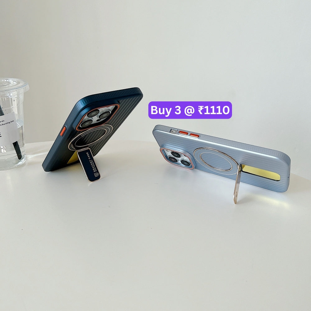 Luxury Stand Magnetic Charge Phone Case - iPhone 16 Plus