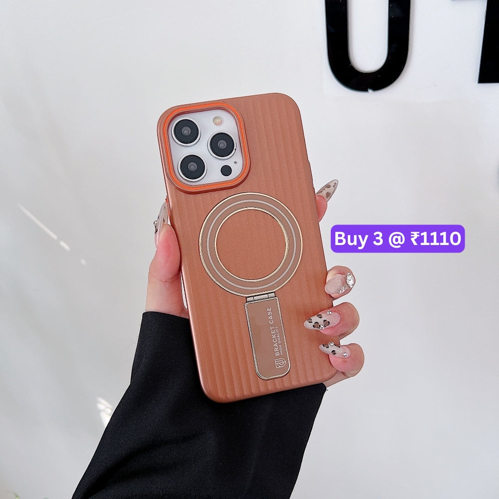 Luxury Stand Magnetic Charge Phone Case - iPhone 16 Plus