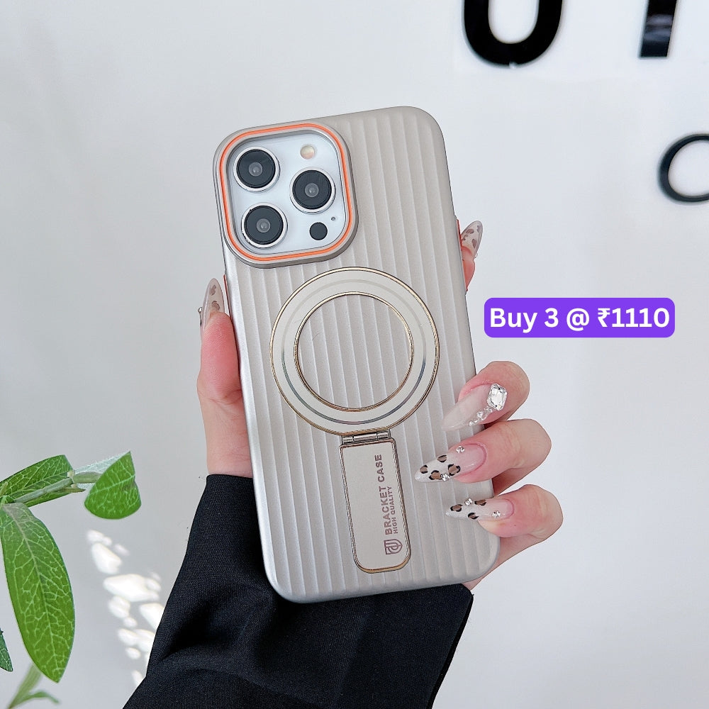 Luxury Stand Magnetic Charge Phone Case - iPhone 16 Plus