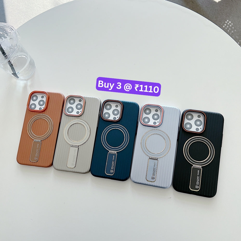 Luxury Stand Magnetic Charge Phone Case - iPhone 16 Plus