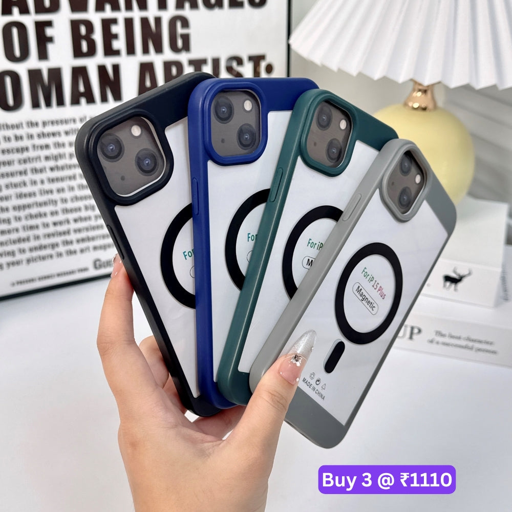 Luxury Transparent Magsafe PC (Hard) Phone Case - iPhone 16 Plus