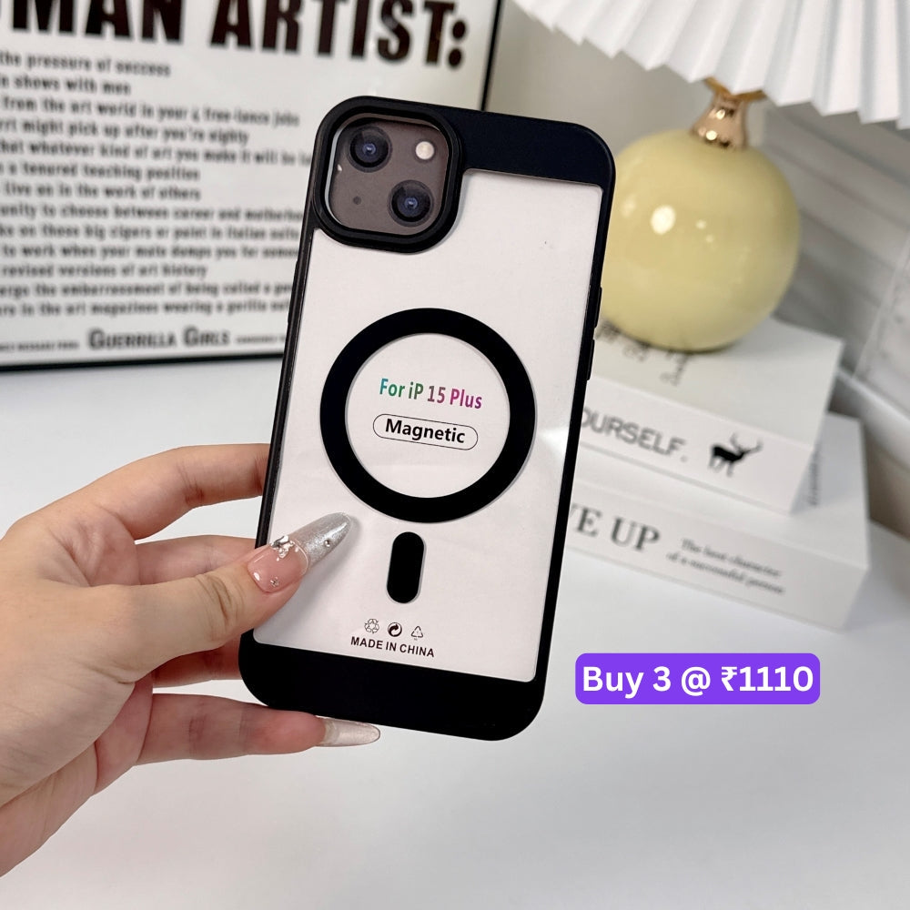 Luxury Transparent Magsafe PC (Hard) Phone Case - iPhone 16 Plus