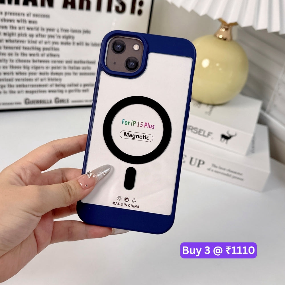 Luxury Transparent Magsafe PC (Hard) Phone Case - iPhone 16 Plus