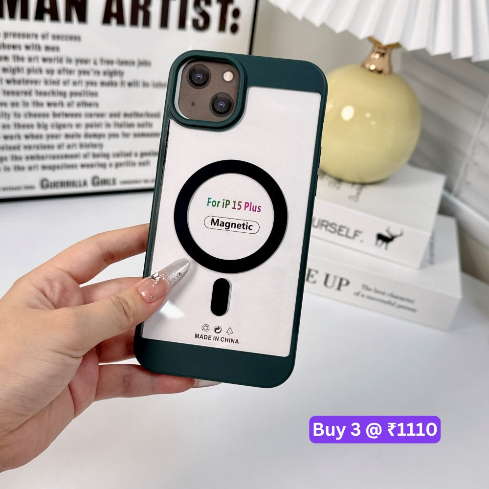 Luxury Transparent Magsafe PC (Hard) Phone Case - iPhone 16 Plus