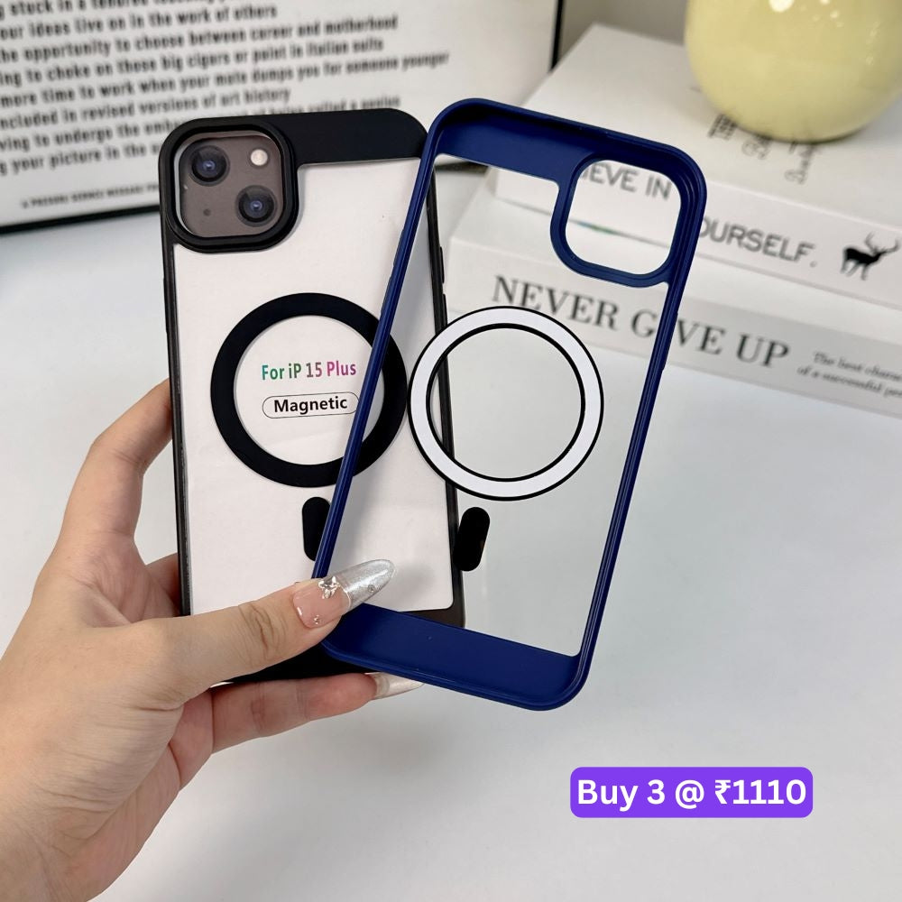 Luxury Transparent Magsafe PC (Hard) Phone Case - iPhone 16 Plus