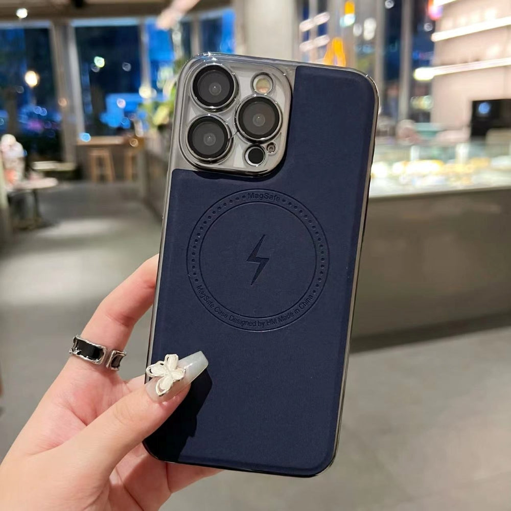 Magnetic Wireless Charge Shockproof Leather Phone Case - iPhone 14 Pro Max