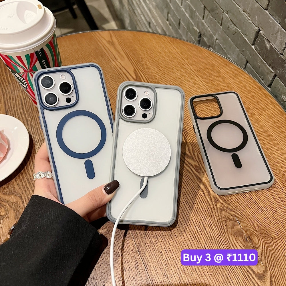 Magnetic Wireless Charging Smoke TPU (Soft) Phone Case - iPhone 15 Pro Max