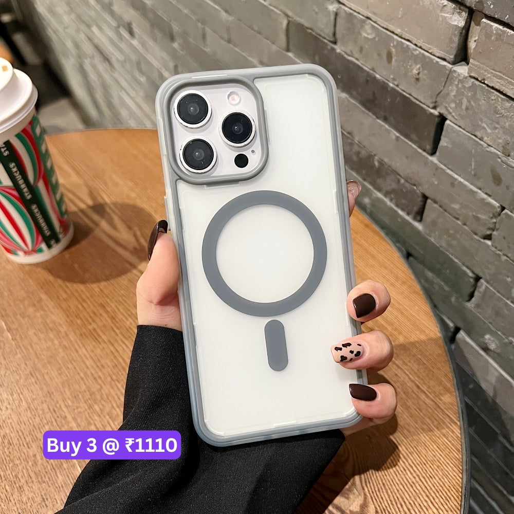 Magnetic Wireless Charging Smoke TPU (Soft) Phone Case - iPhone 15 Pro Max