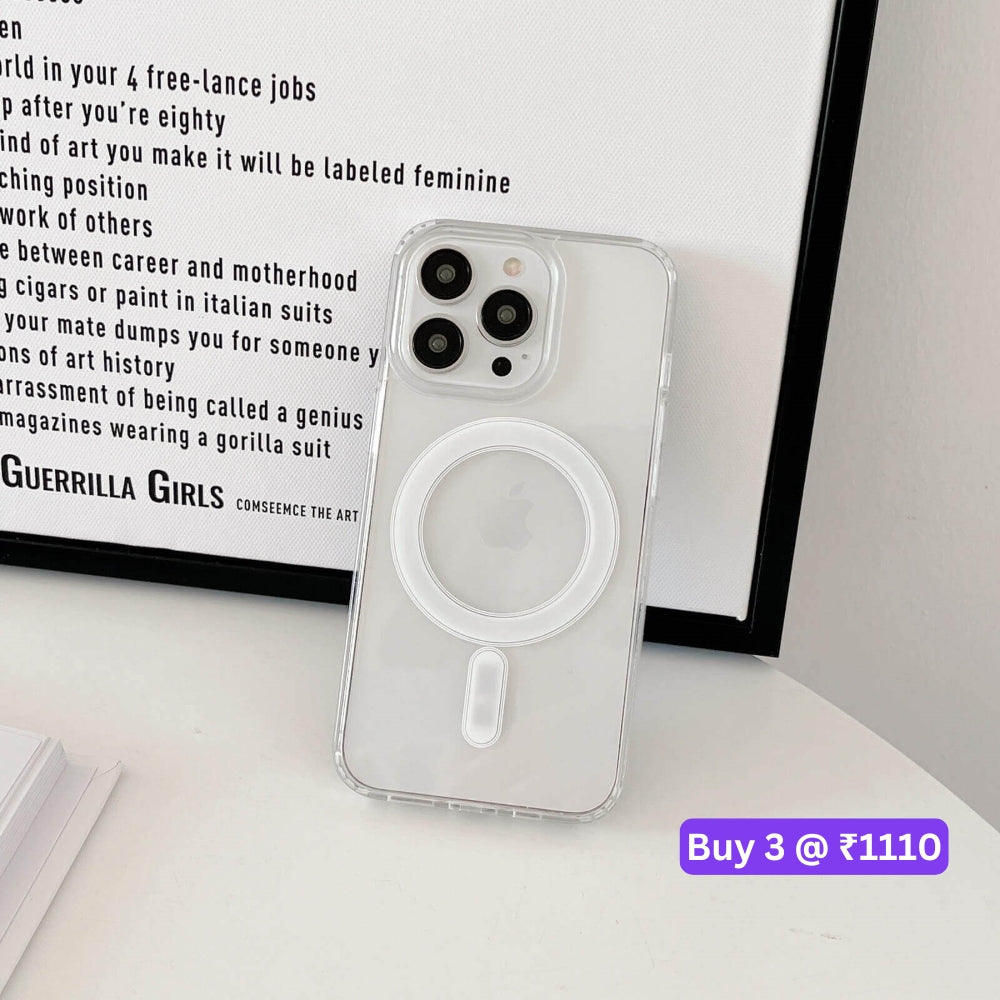 Magsafe Crystal Clear Transparent Hard Cover- iPhone 12