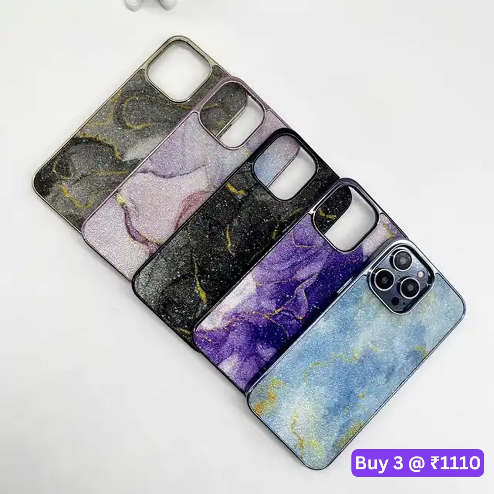 Marble Bling Diamond Shockproof PC (Hard) Case - iPhone 13 Pro Max