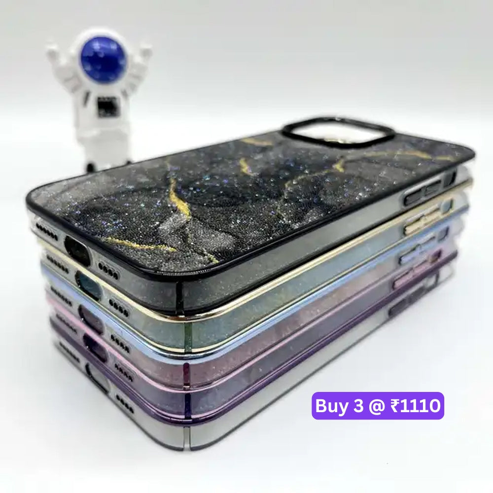 Marble Bling Diamond Shockproof PC (Hard) Case - iPhone 13 Pro Max