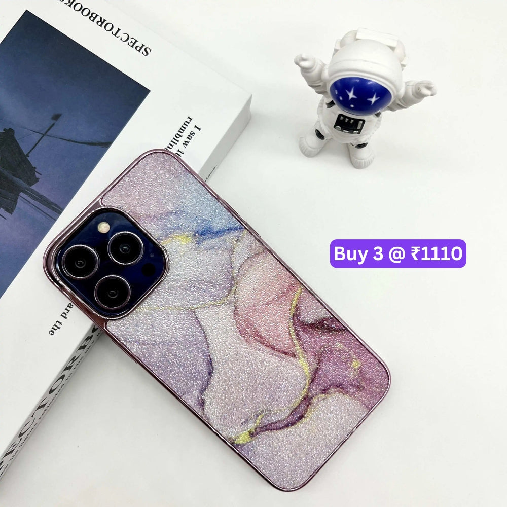 Marble Bling Diamond Shockproof PC (Hard) Case - iPhone 13 Pro Max