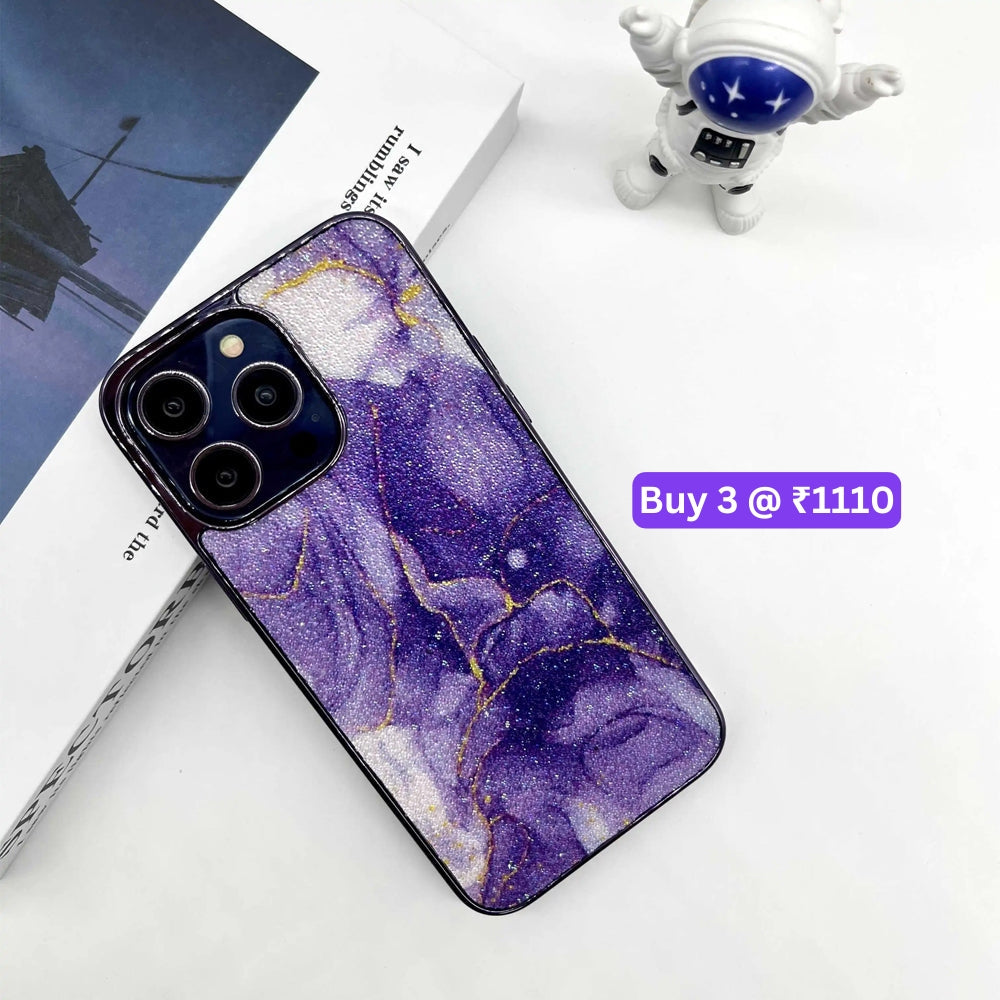 Marble Bling Diamond Shockproof PC (Hard) Case - iPhone 13 Pro Max