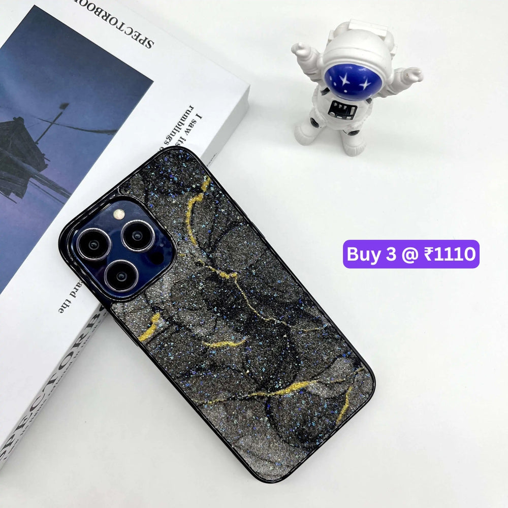 Marble Bling Diamond Shockproof PC (Hard) Case - iPhone 13 Pro Max