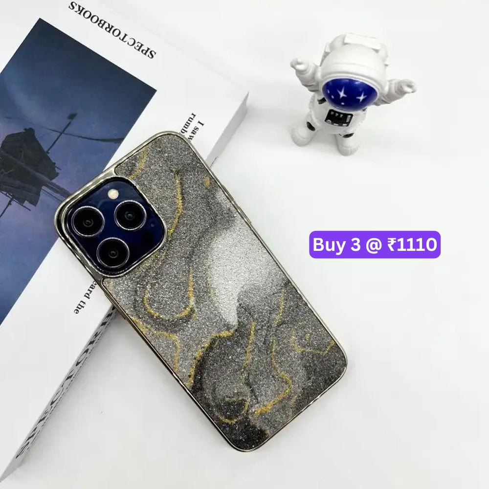 Marble Bling Diamond Shockproof PC (Hard) Case - iPhone 13 Pro Max
