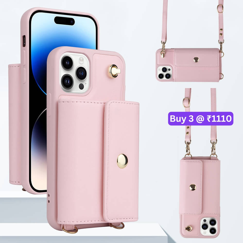 Phone Protective PU Leather Wallet Purse Case with Card Holder - iPhone 12 Pro Max