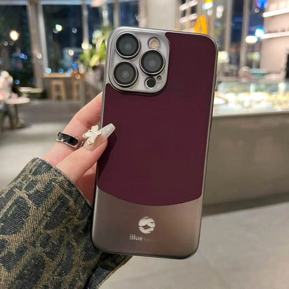 Protective Premium Titanium Paint Dual Tone TPU (Soft) Thin Phone Case - iPhone 14 Pro Max