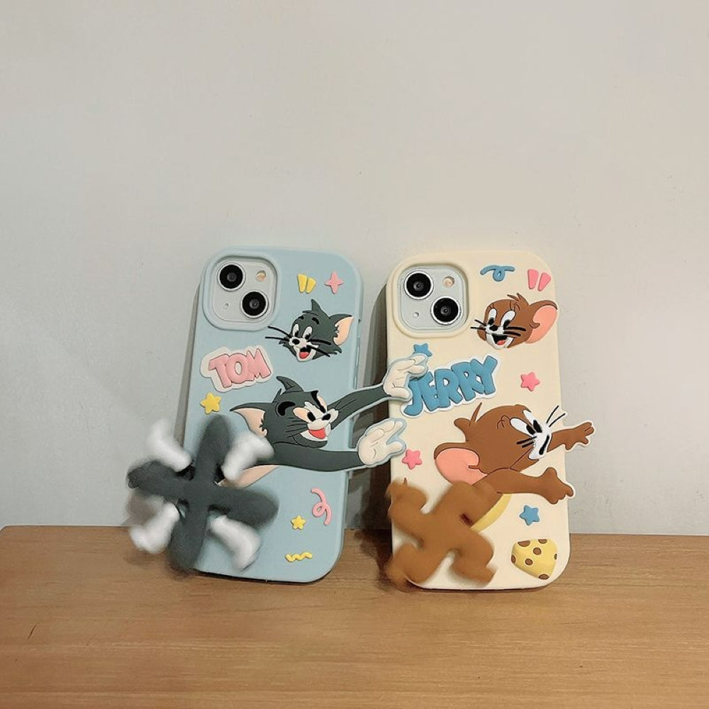 Silicone Soft 3D Running Cartoon Phone Case - iPhone 15