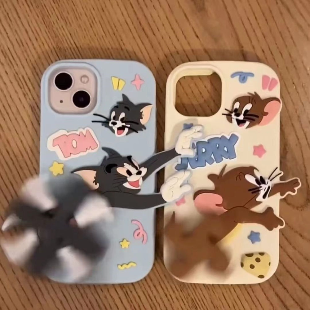 Silicone Soft 3D Running Cartoon Phone Case - iPhone 15 Pro Max