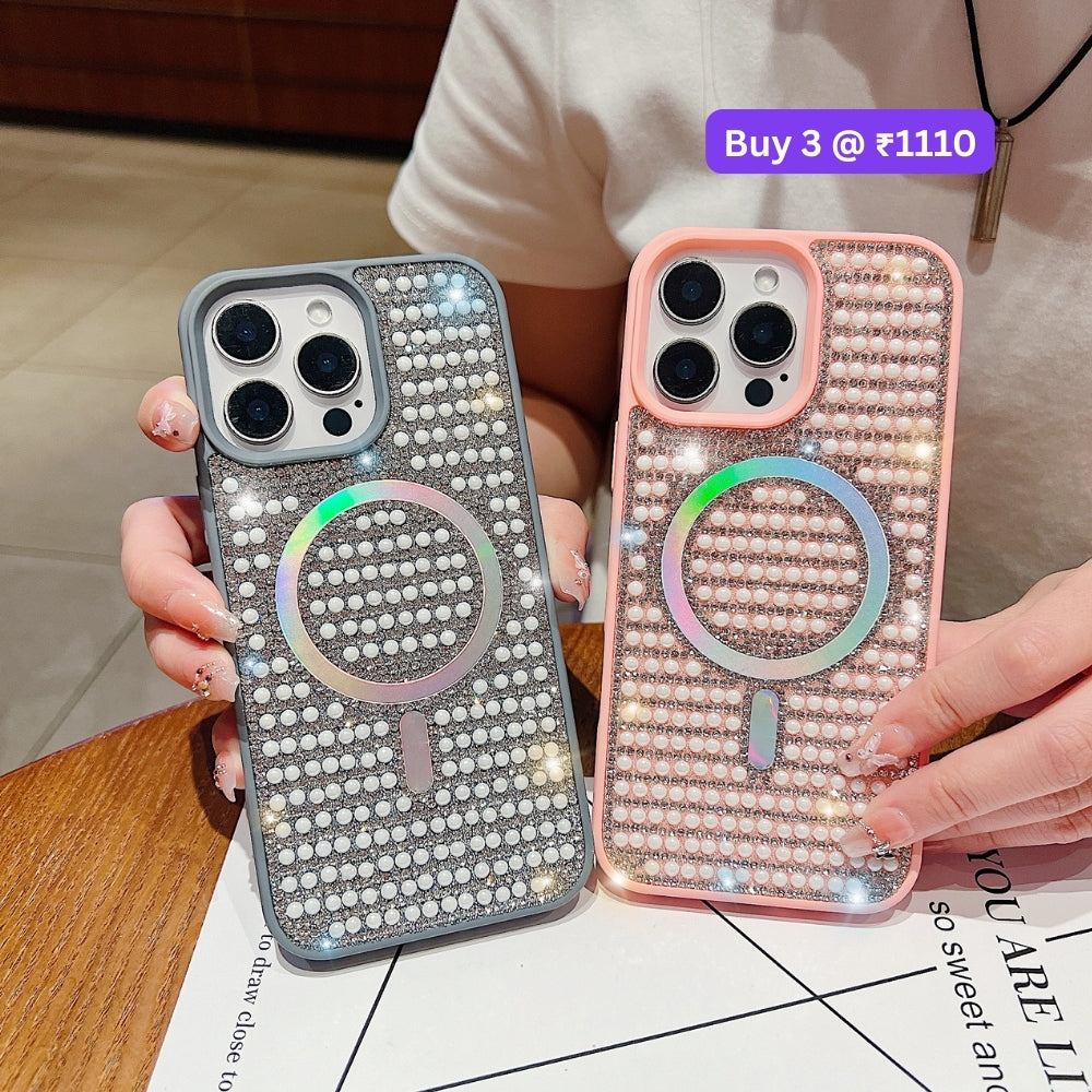 Shining Star and Pearl Diamond Magsafe Phone Case - Samsung S23 Ultra